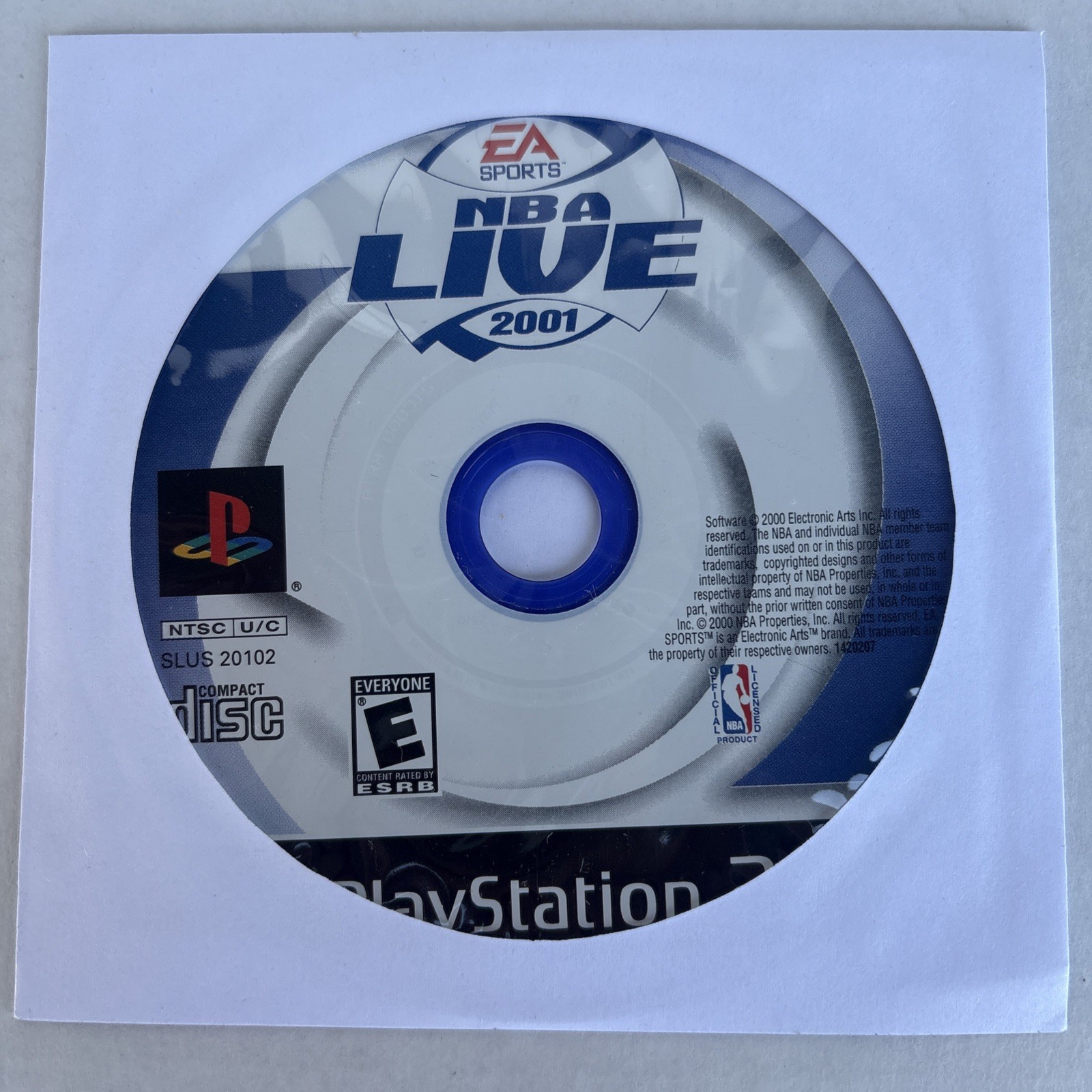 NBA Live 2001 PlayStation 2 PS2 DISC ONLY NO TRACKING *Tested*
