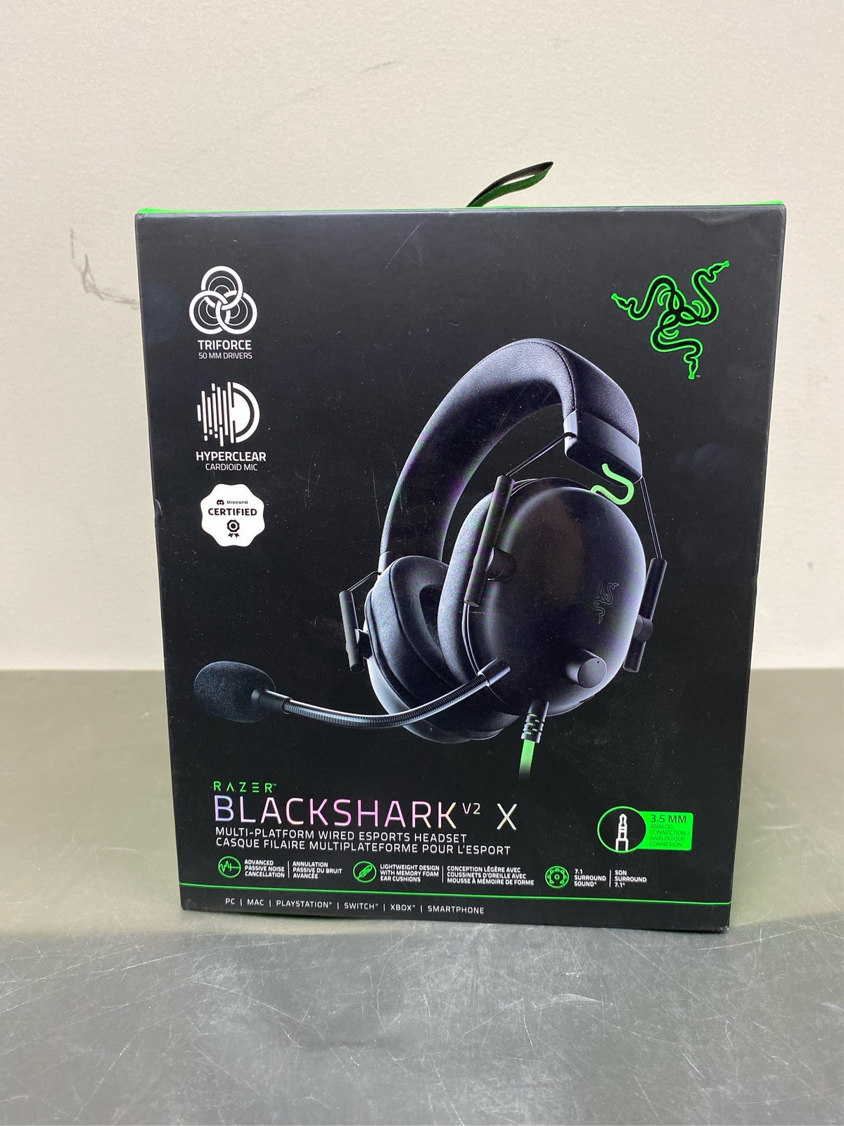 BlackShark V2 X Headset Razer TriForce 50mm Drivers Standard breathable memory 9
