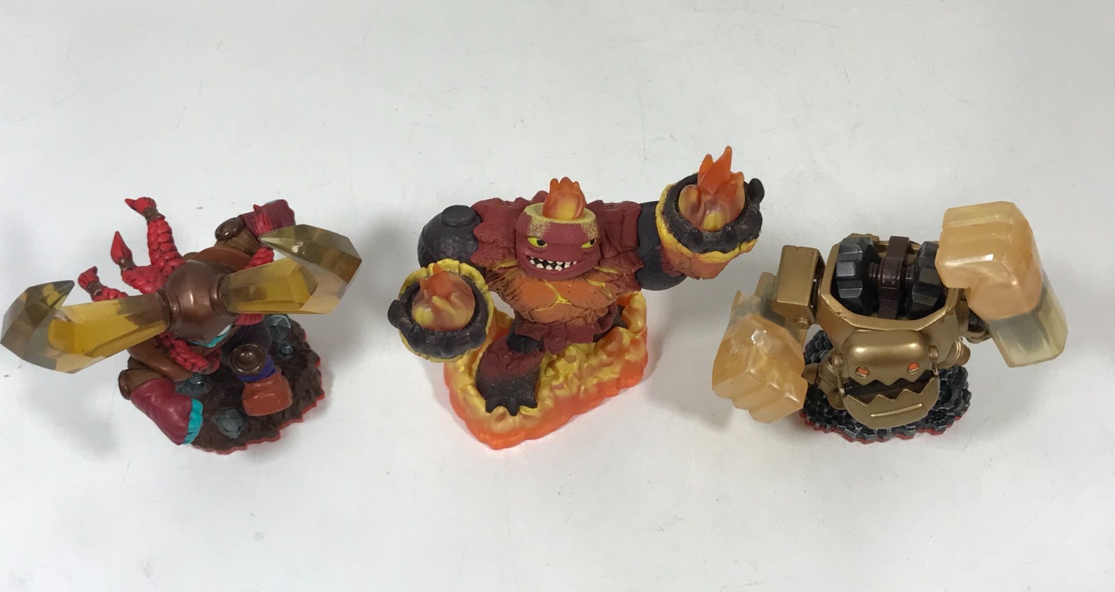 Activision Skylanders Action Figures Lot Of 3. Hot Head Jawbreaker Head Rush