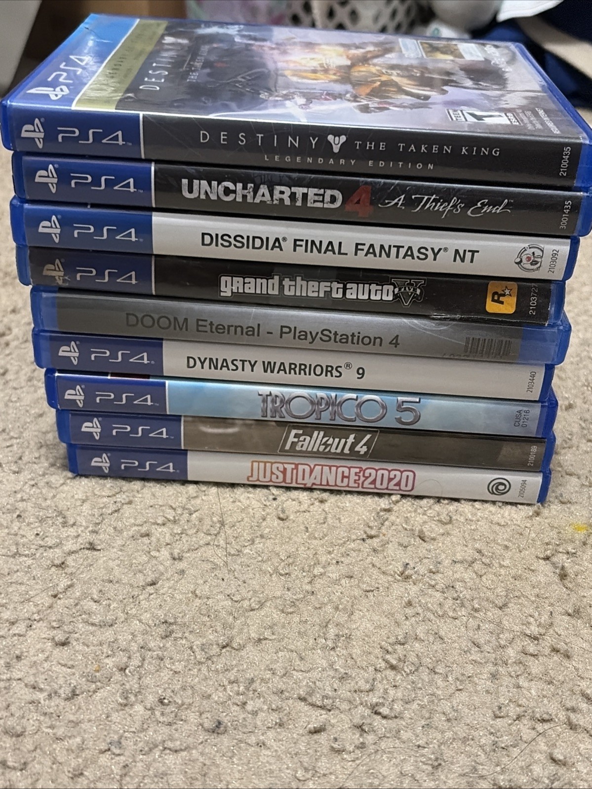 Lot Of 9 PS4 Games Just Dance GTA V Fallout 4 Doom Uncharted 4 Dynasty Warriors