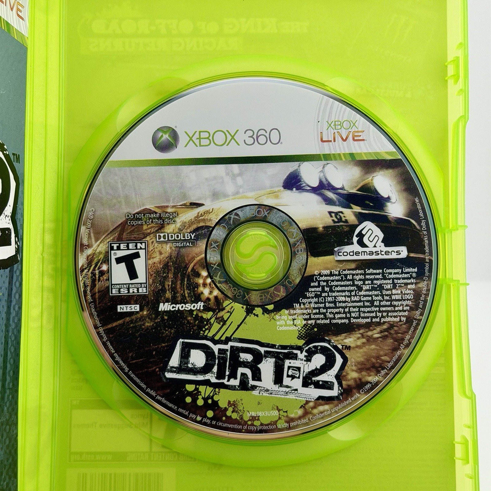 DiRT 2 (Microsoft Xbox 360) Complete w/ Manual Racing X-Games Monster CIB