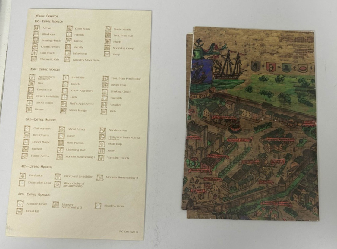 Baldur’s Gate Forgotten Realms 6 Disc PC CD-ROM Includes Reference Card and Map