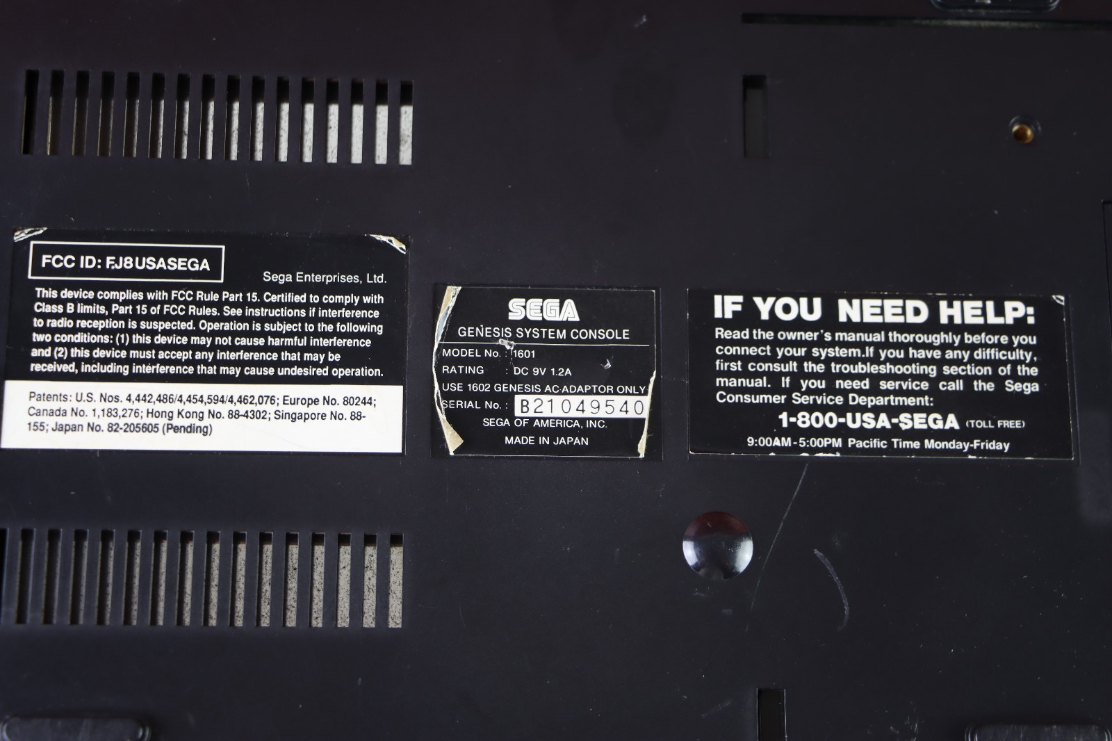 Sega Genesis 16-Bit Model 1601 Console Only TESTED WORKING System Only