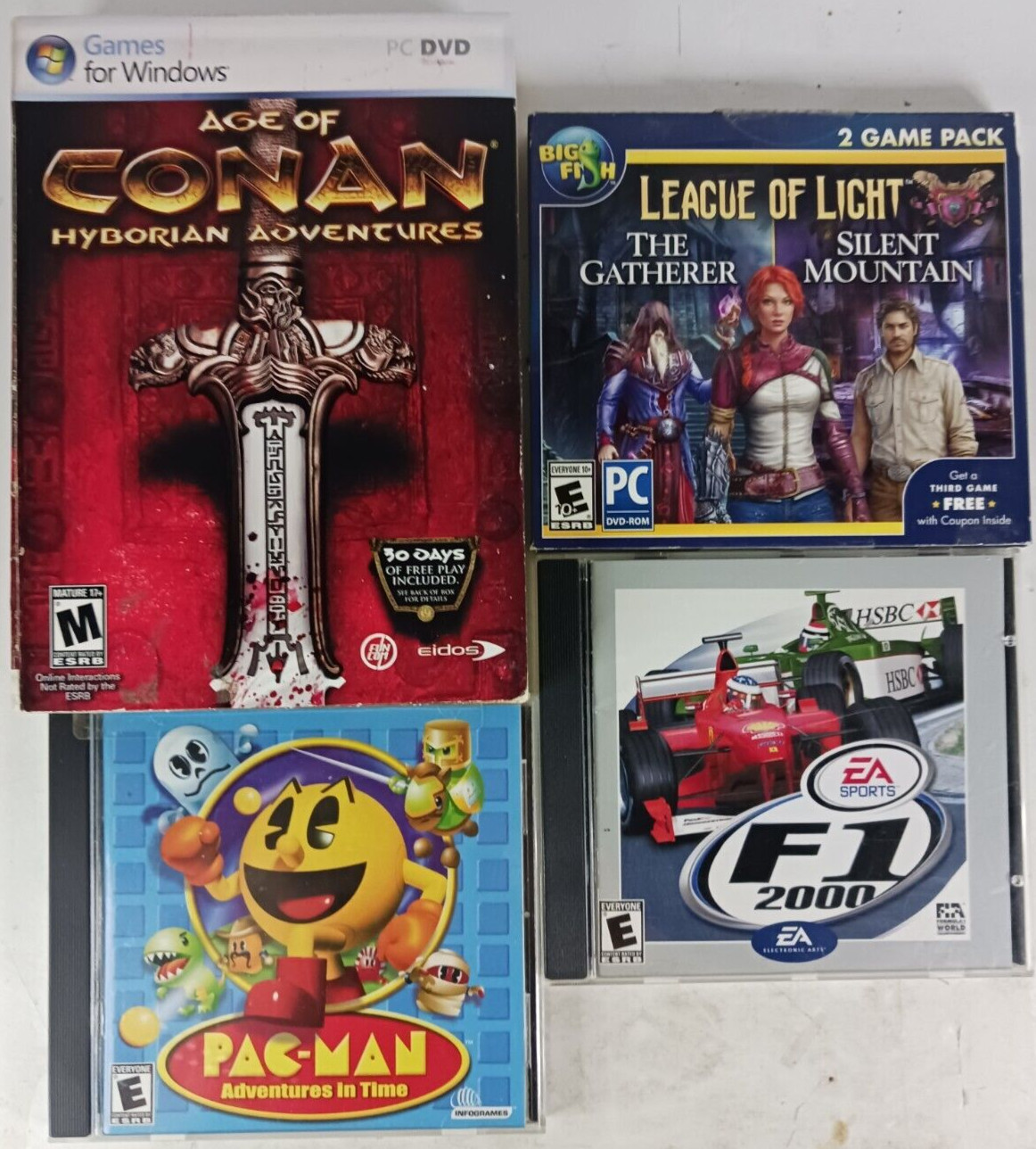 PC Games Lot Of 13 From The 2000s-10s Scrabble Plus Pacman Sniper 2 Wildstar F1