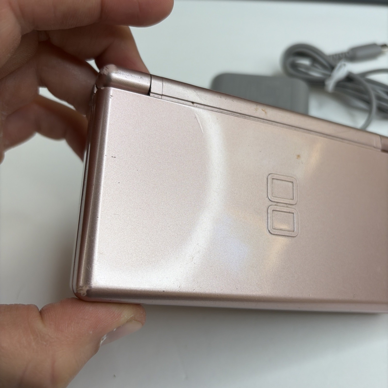 Nintendo DS Lite Rose Pink Handheld Console US Model w/ Charger Tested