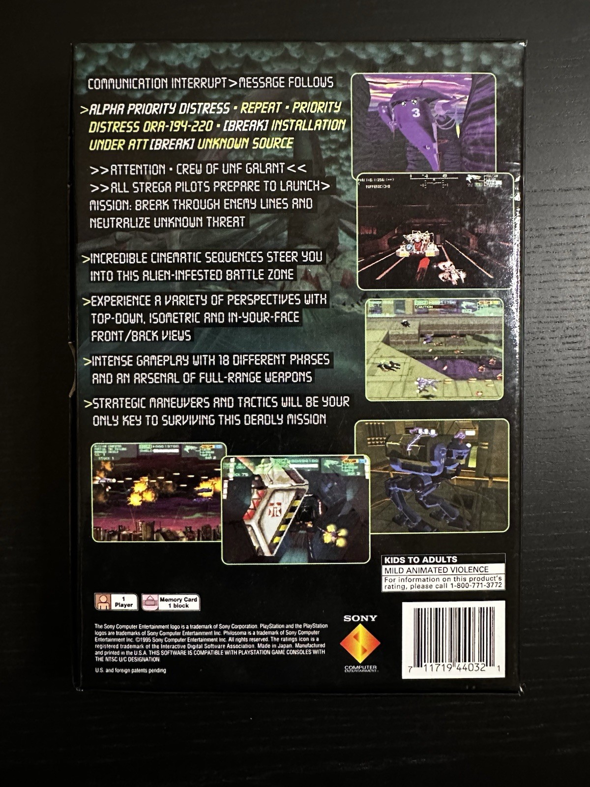 Philosoma (Sony Playstation 1 ps1) Long Box With Manual – Untested