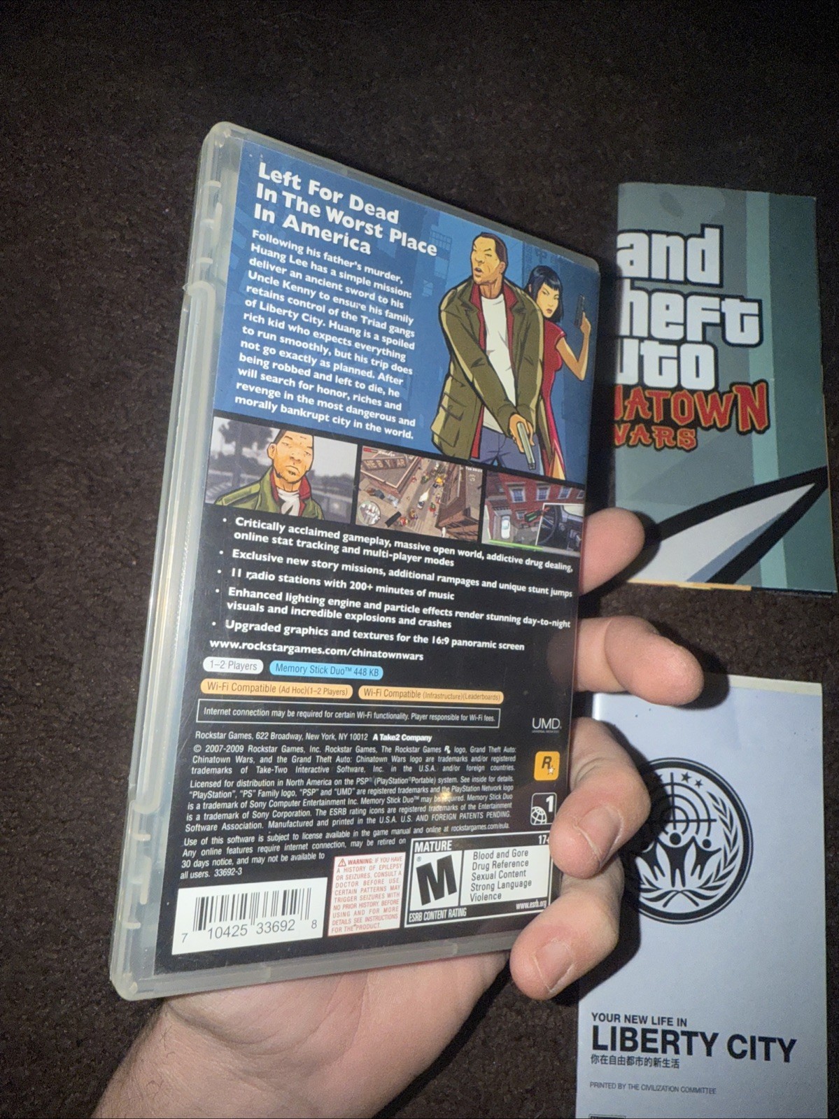 Grand Theft Auto: Chinatown Wars + Map And Manual Sony PSP, 2009 Complete & Map!