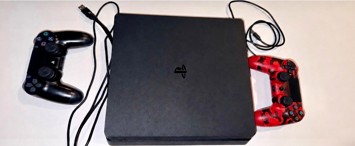 Sony PlayStation 4 Slim PS4 500GB Black 1080p Wi‑Fi HDMI w/ 2 DualShock 4