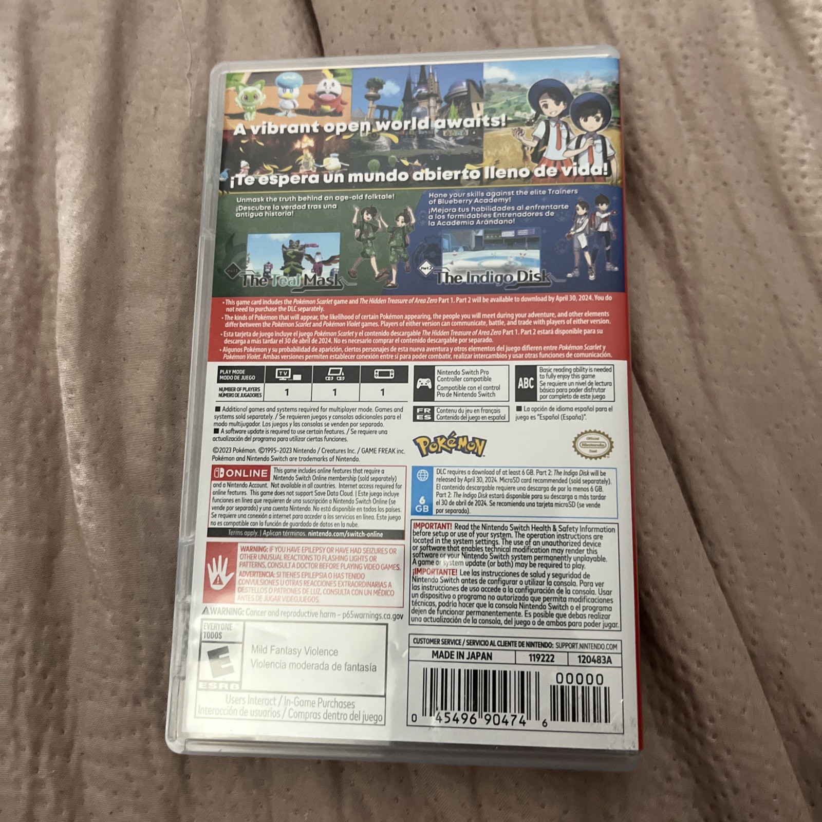 Pokemon Scarlet + The Hidden Treasure of Area Zero – Nintendo Switch – Game
