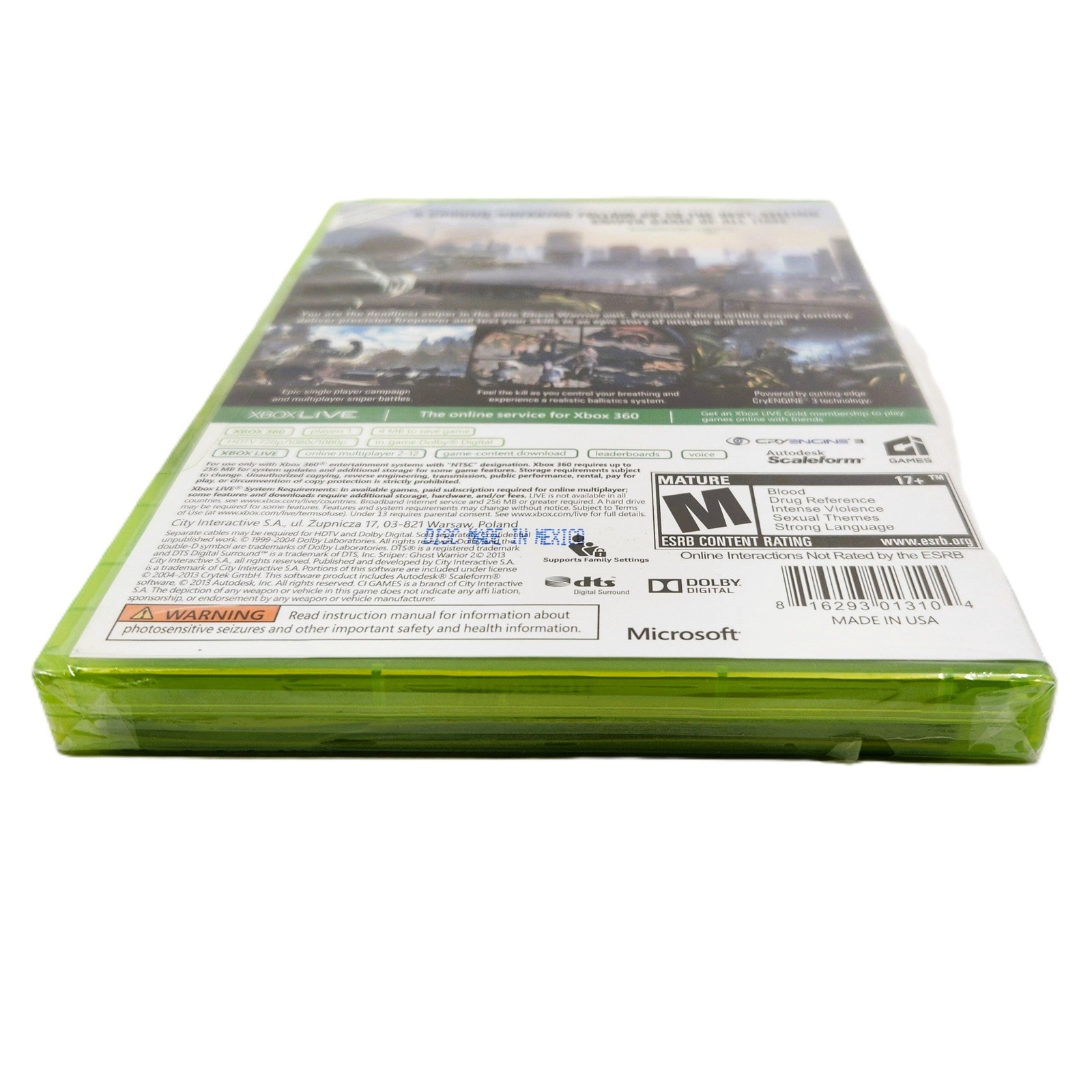 Sniper Ghost Warrior 2 [Limited Edition] Xbox 360 (Brand New, Factory Sealed)