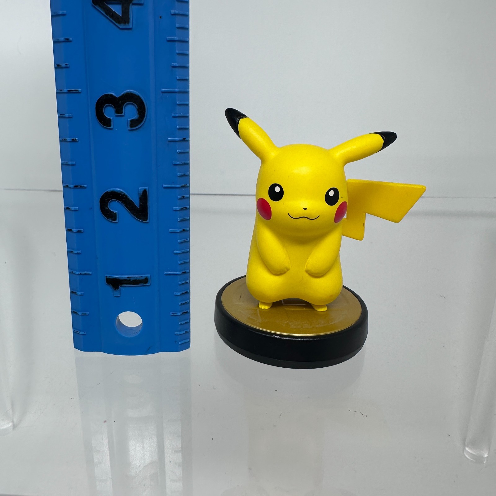 Amiibo Pikachu Figure Super Smash Bros Pokemon Yellow Mouse Nintendo Toy 3″
