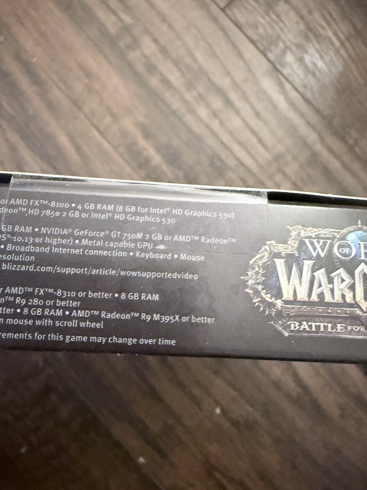 World of Warcraft: Battle for Azeroth Expansion Set – PC Game new damaged box