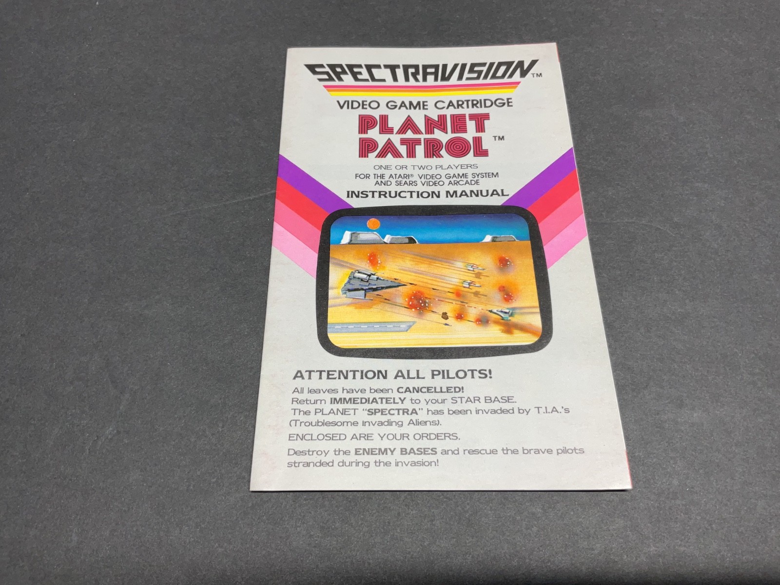 Atari 2600 Planet Patrol Game and Manual Tested