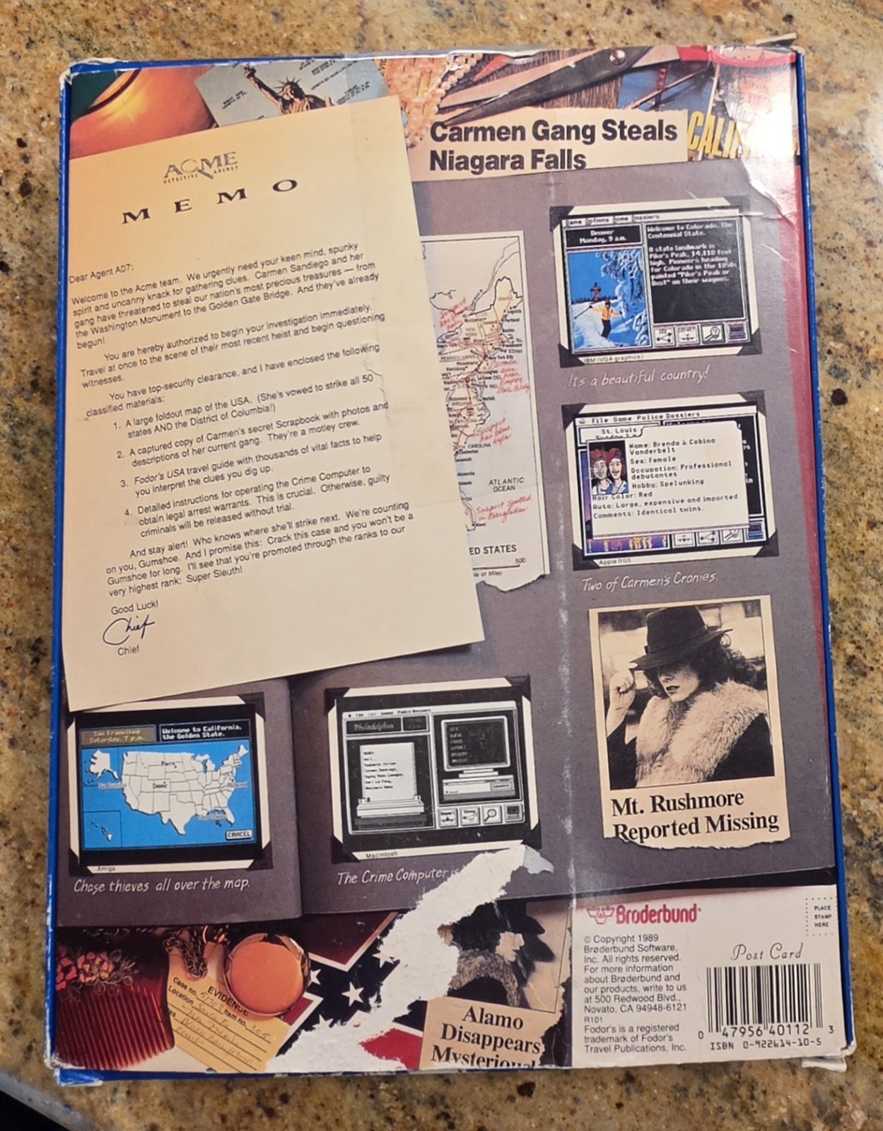Where in the USA is Carmen Sandiego PC game 5.25″and 3.5″ disks 1989 Some Issues