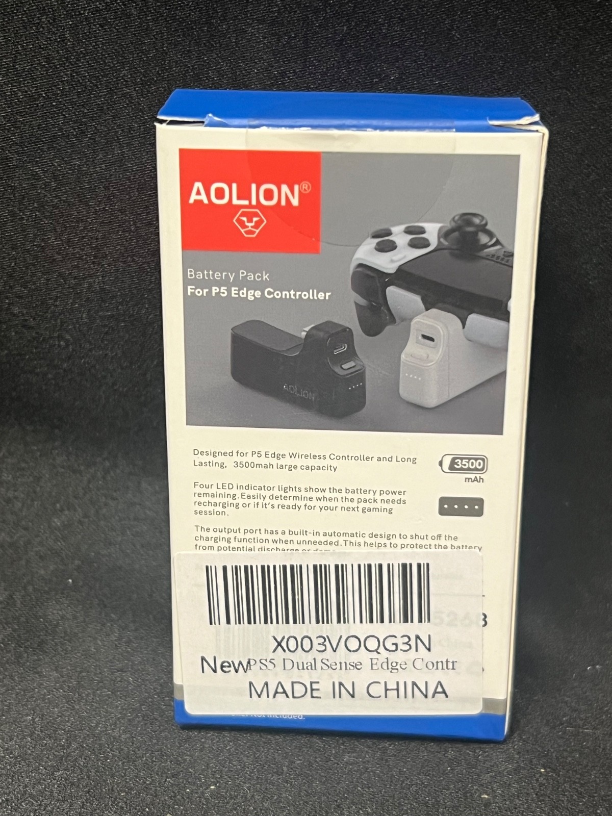 Aolion 3600mAh Battery Pack AL-P5268 for PS5 Edge Controller Sony PlayStation 5