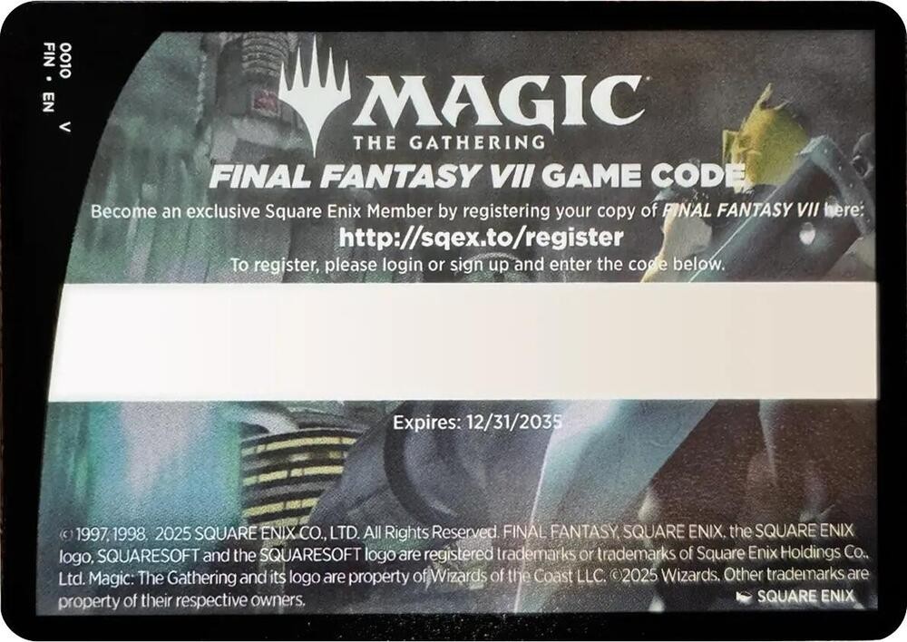 Final Fantasy VII Download Game Code Digital Delivery MtG Magic