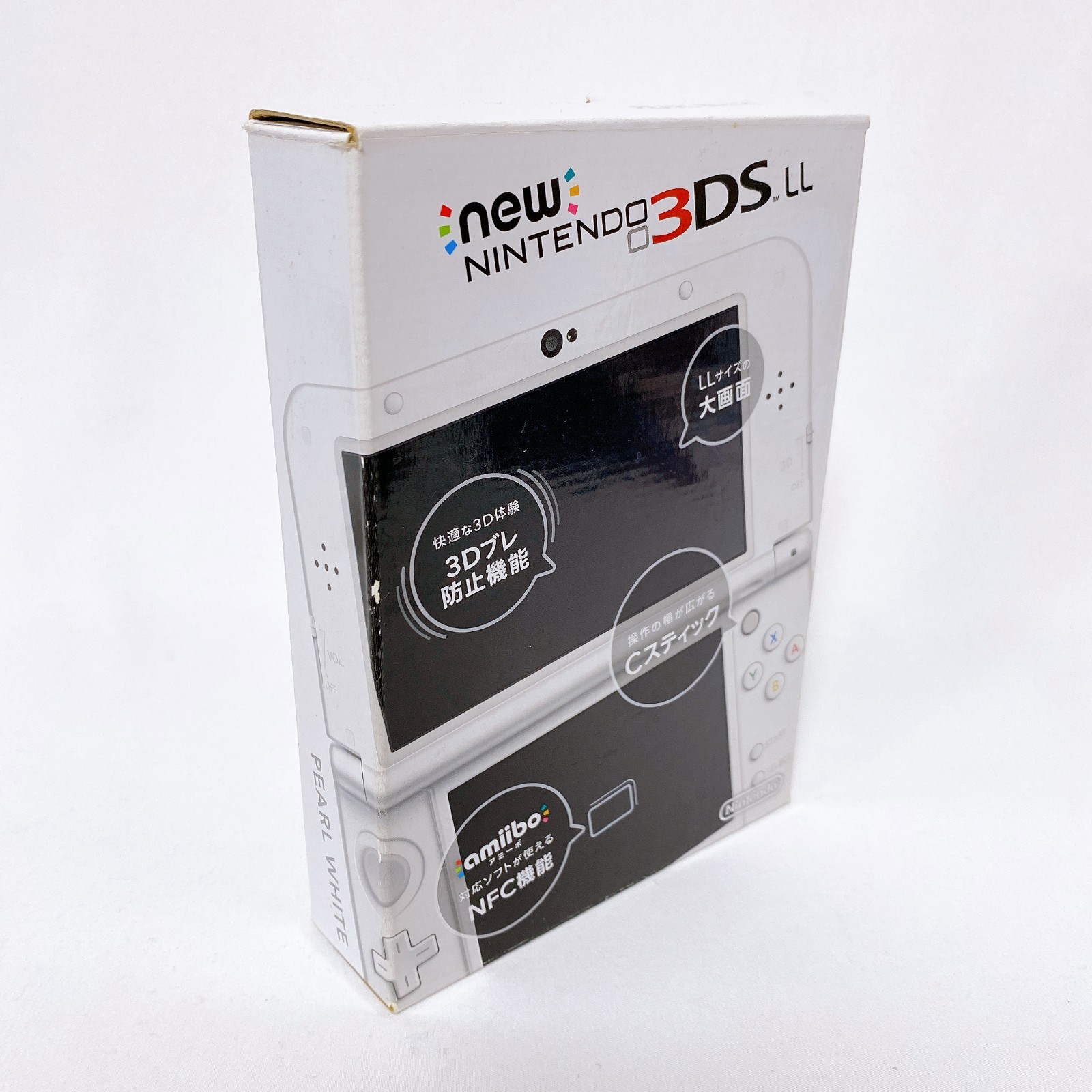 【Dual IPS w/Box】New Nintendo 3DS XL LL Pearl White Console Japan Tested Rank S