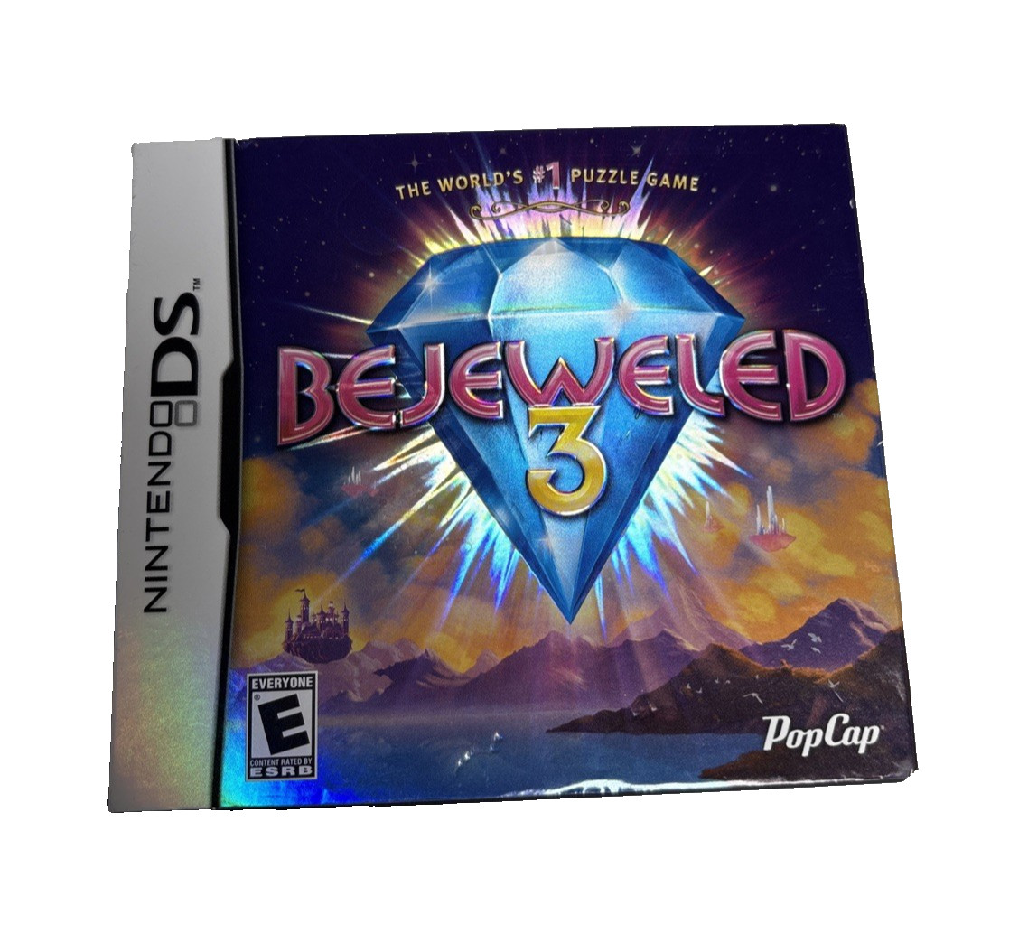 Bejeweled 3 Nintendo DS 2011 Complete w/ Game, Manual & Slip cover Tested Works