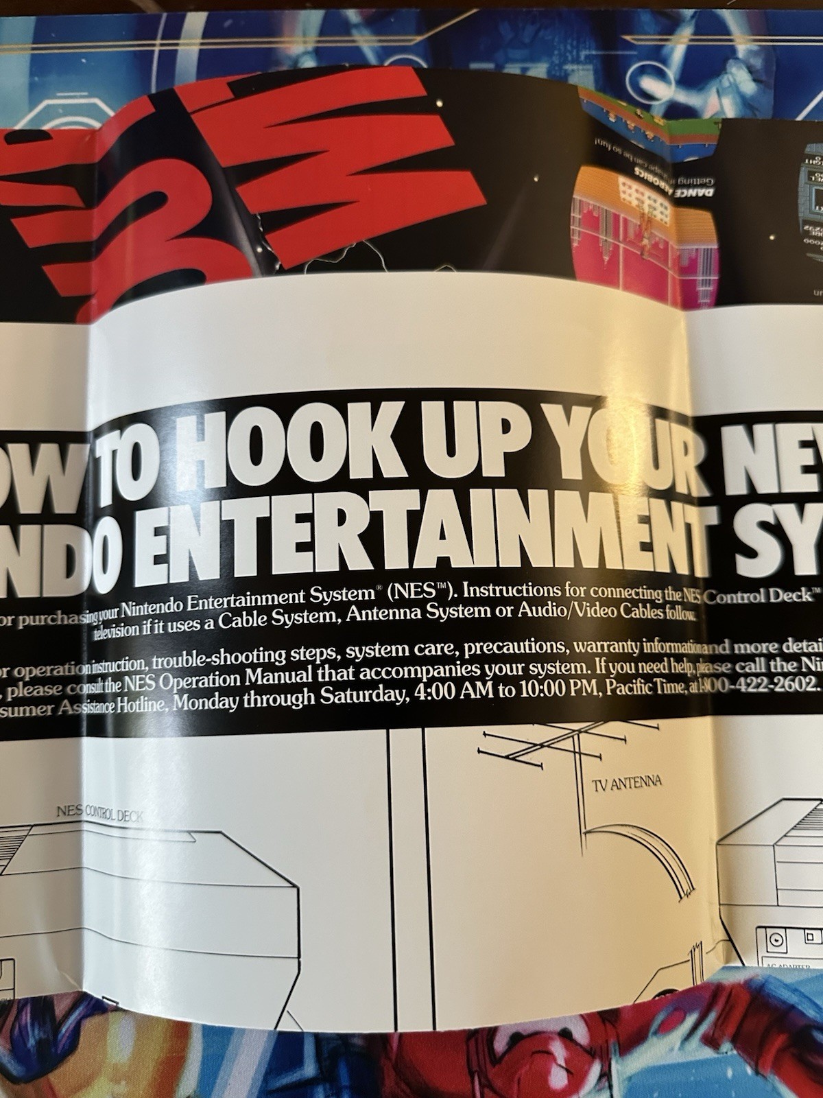 NINTENDO “Now You’re Playing POWER” Game 1990 Promo Fold-Out Insert