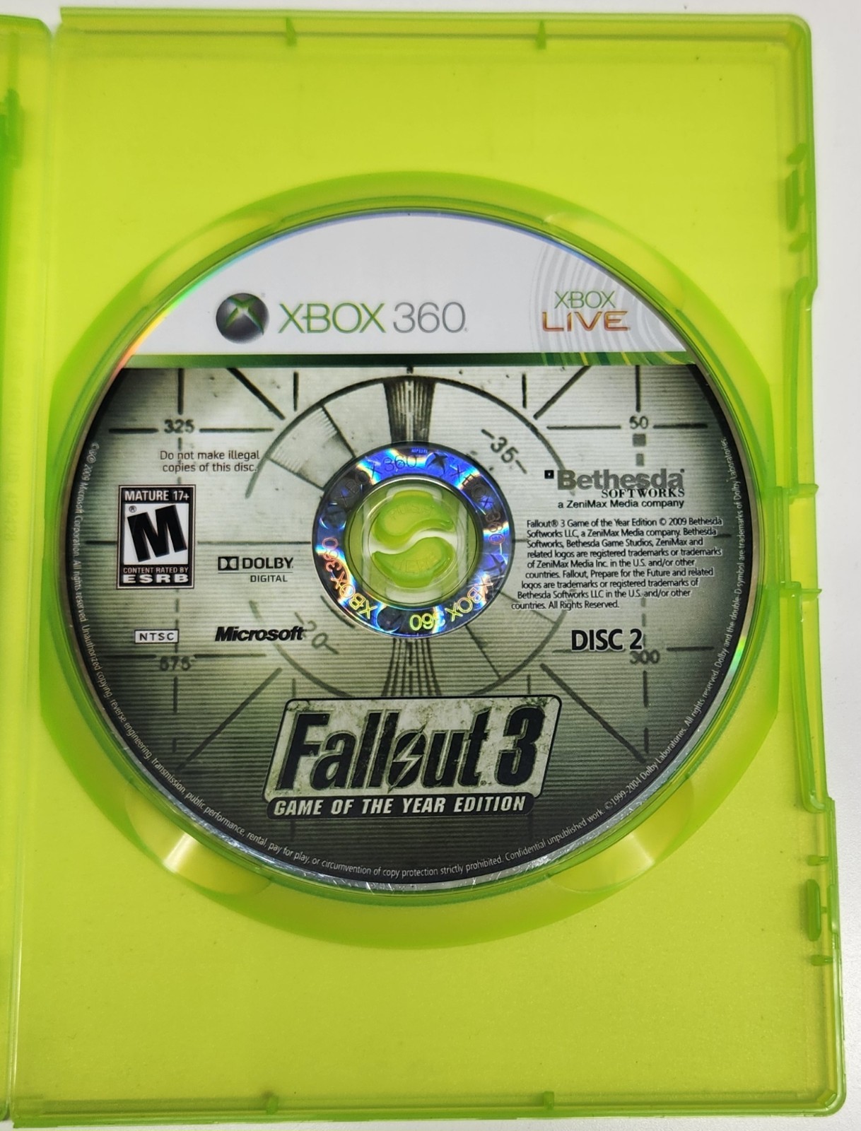 FallOut 3 (2008) & FallOut New Vegas (2012) Lot of 2 (Microsoft XBox) Tested