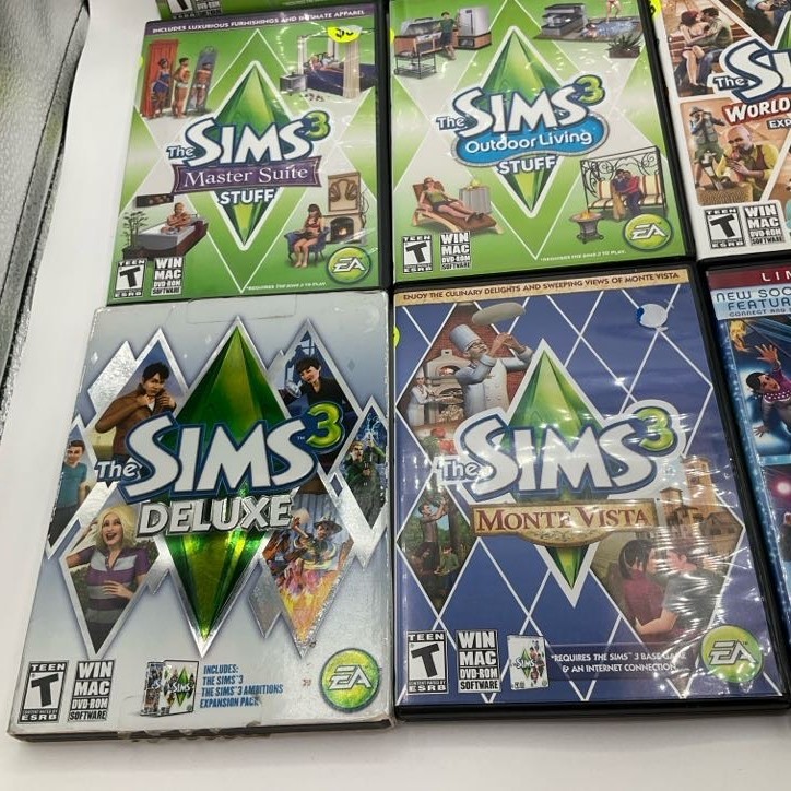 Lot of (9) Sims 3 PC Games Master Suite Monte Vista Town Life Generations Deluxe