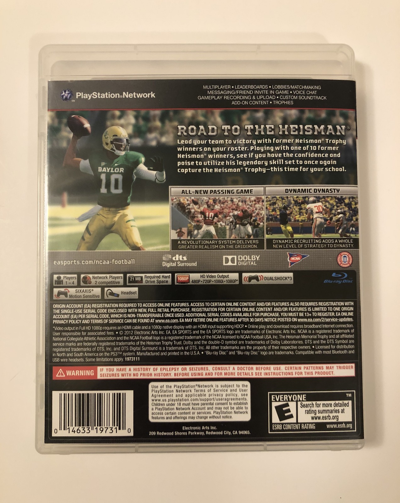 NCAA Football 13 PS3 Sony PlayStation 3 CIB Complete w/ Manual