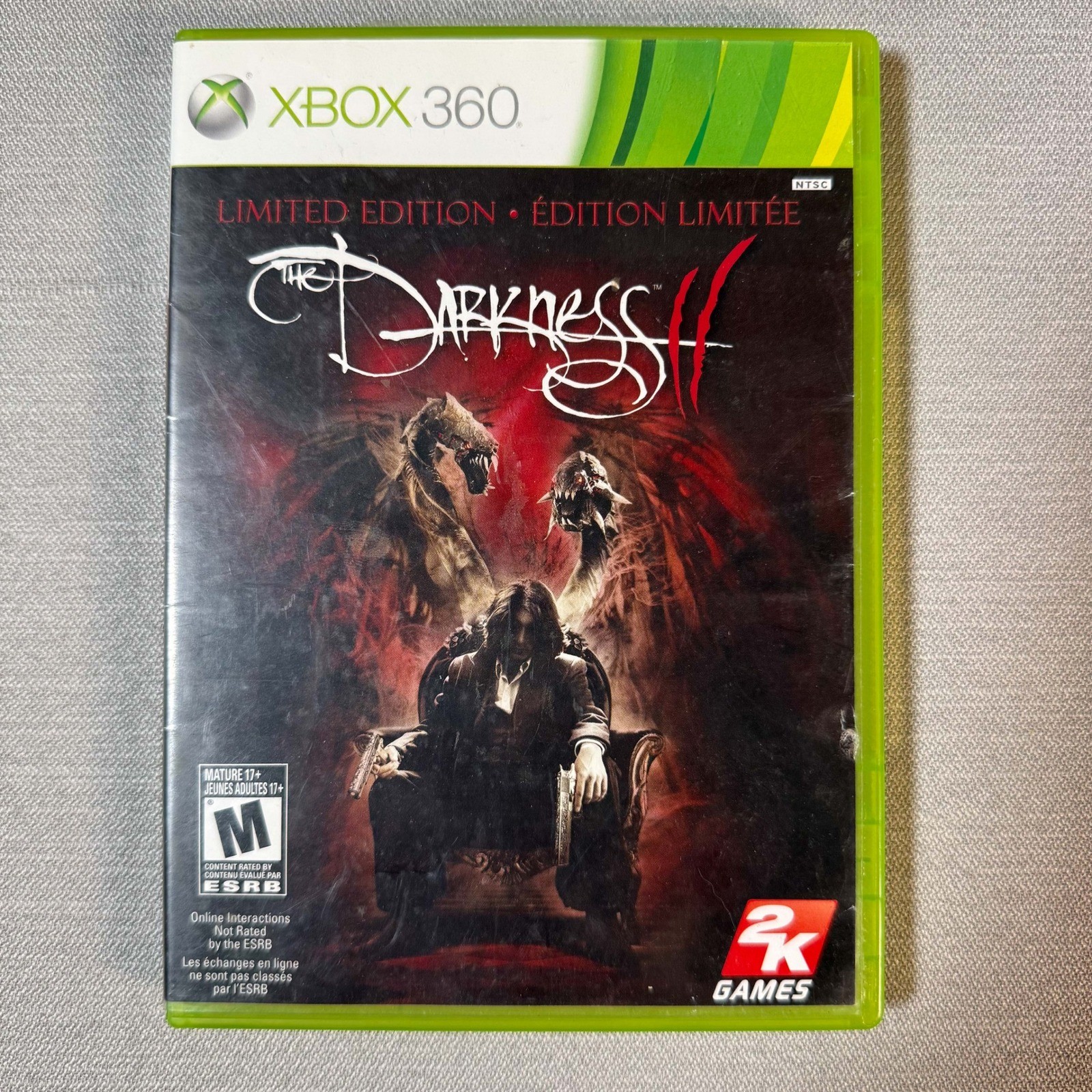 The Darkness II Limited Edition Xbox 360 2K Games Horror Action Shooter CIB