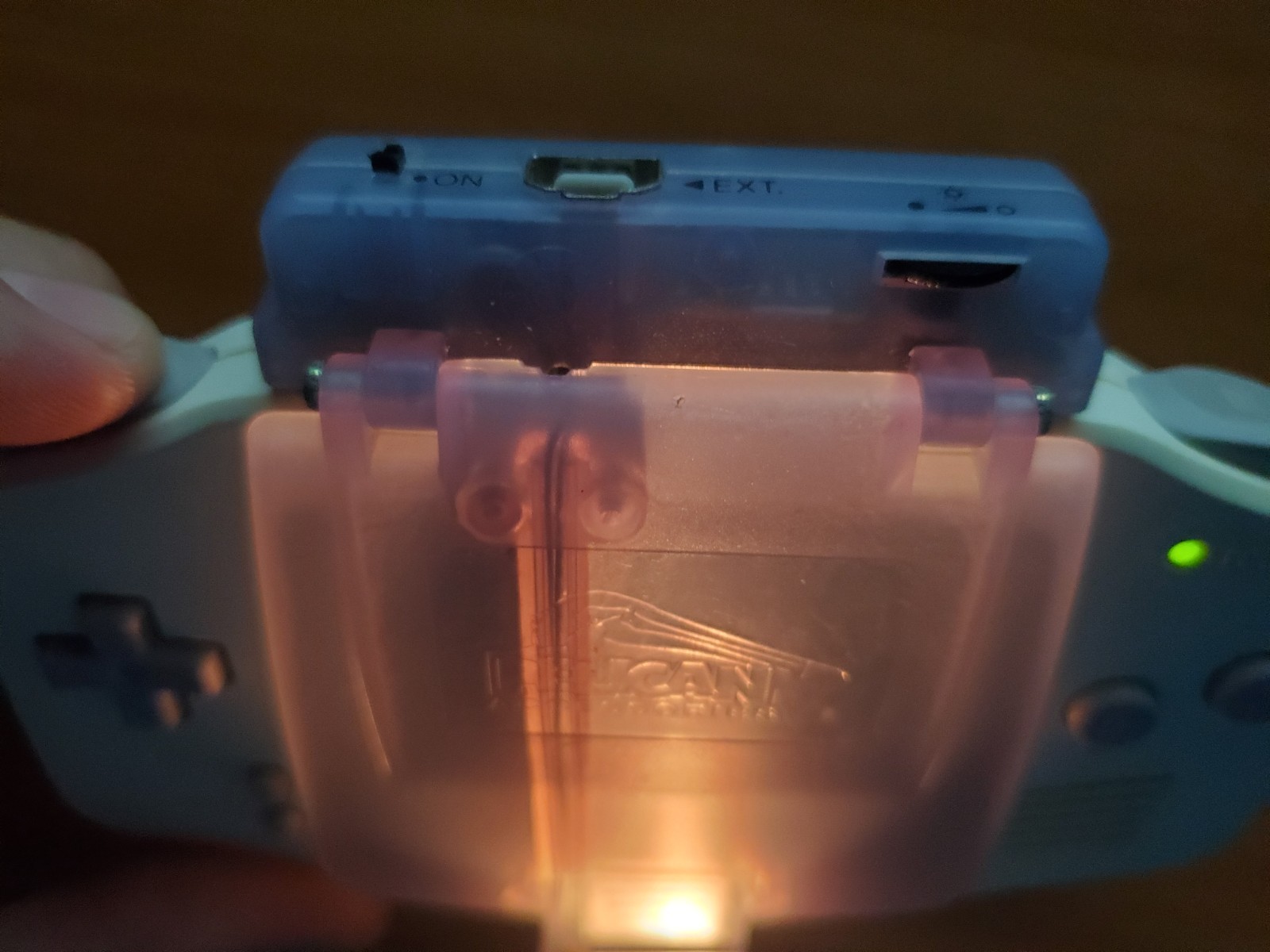 Gameboy Advance Pelican Light Screen Clear Purple Tested (Accessory Only!)