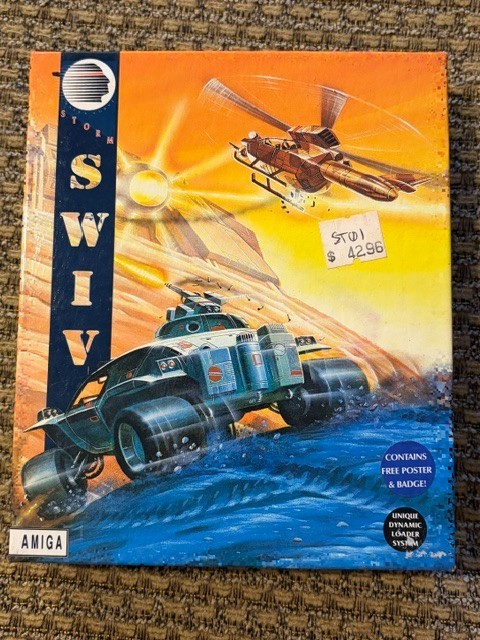 SWIV AMIGA GAME W/ BOX + PAPERS CLASSIC COMPUTER SEE PICS