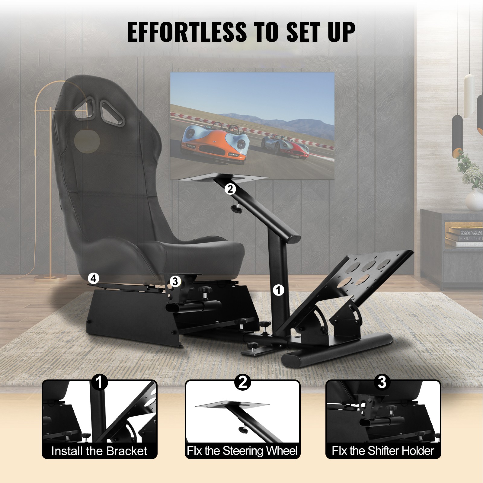 VEVOR Racing Simulator Cockpit Steering Wheel Stand for XBOX G29 G923 STAND ONLY