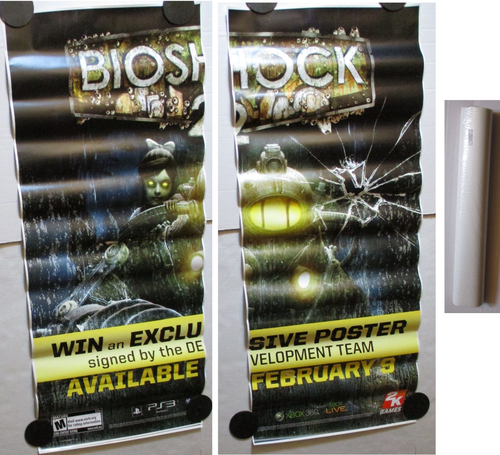 Bioshock 2 Hollywood Video Store 56×48″ 2-Piece Window Sticker Poster 2010 PS3