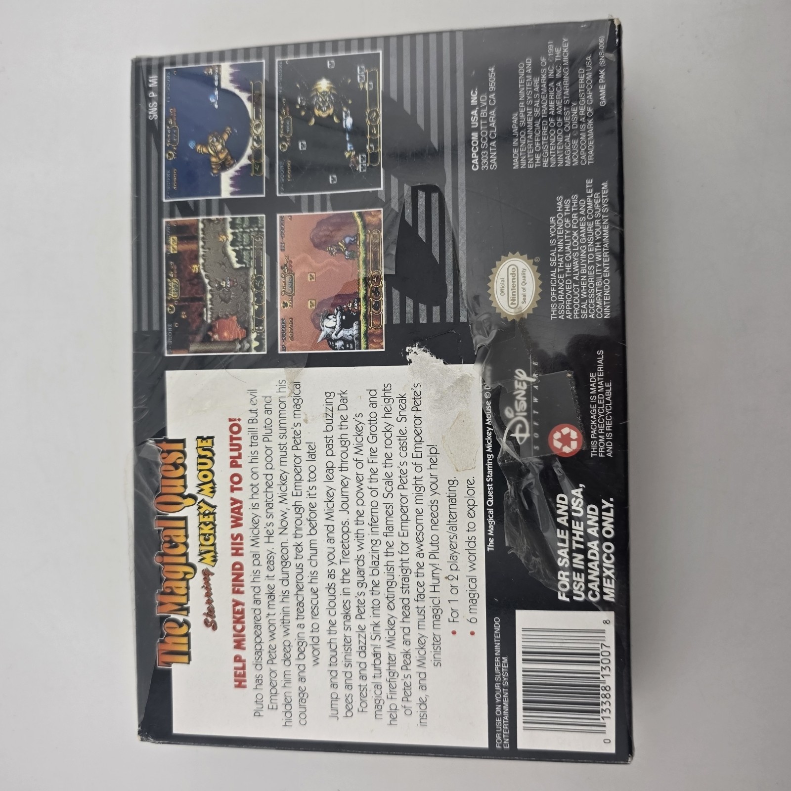 Magical Quest – Box Only W/ Reg Card – Super Nintendo Snes – Shrink (No Game)