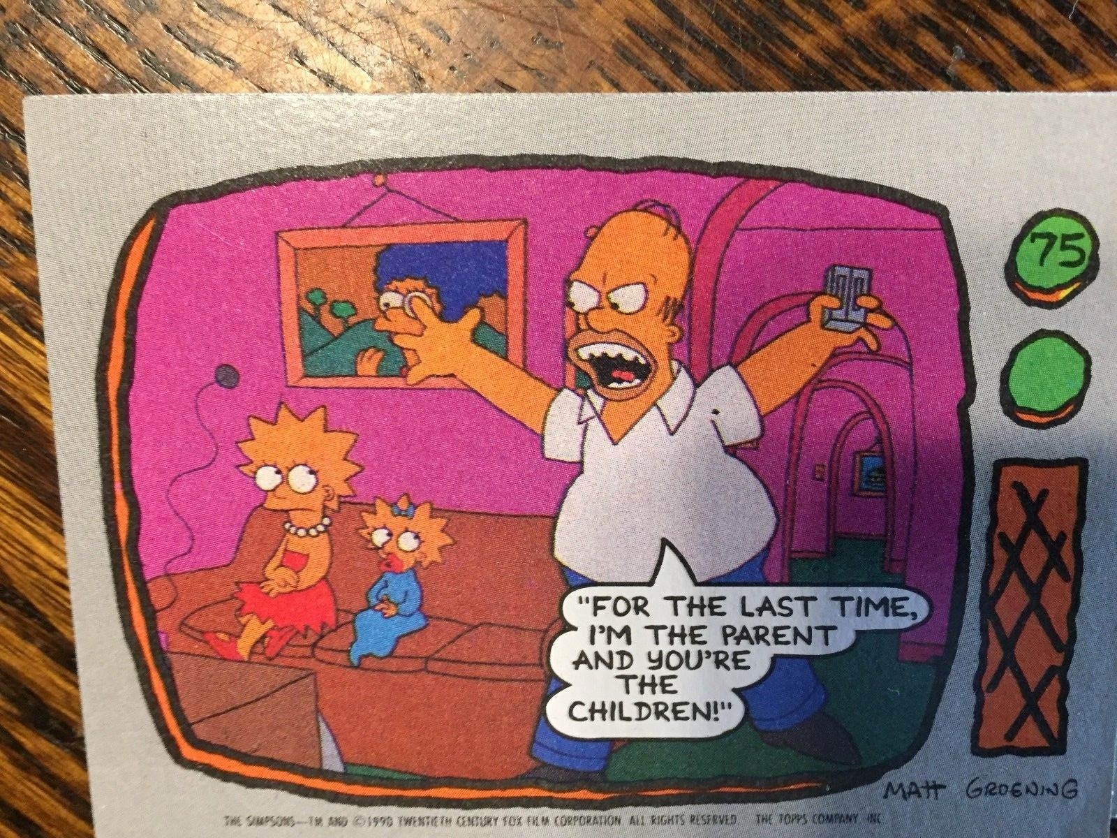Vintage 1990 Simpsons Trivia Game Poster Puzzle Cards Matt Groening ‘TOPPS’ 1-88