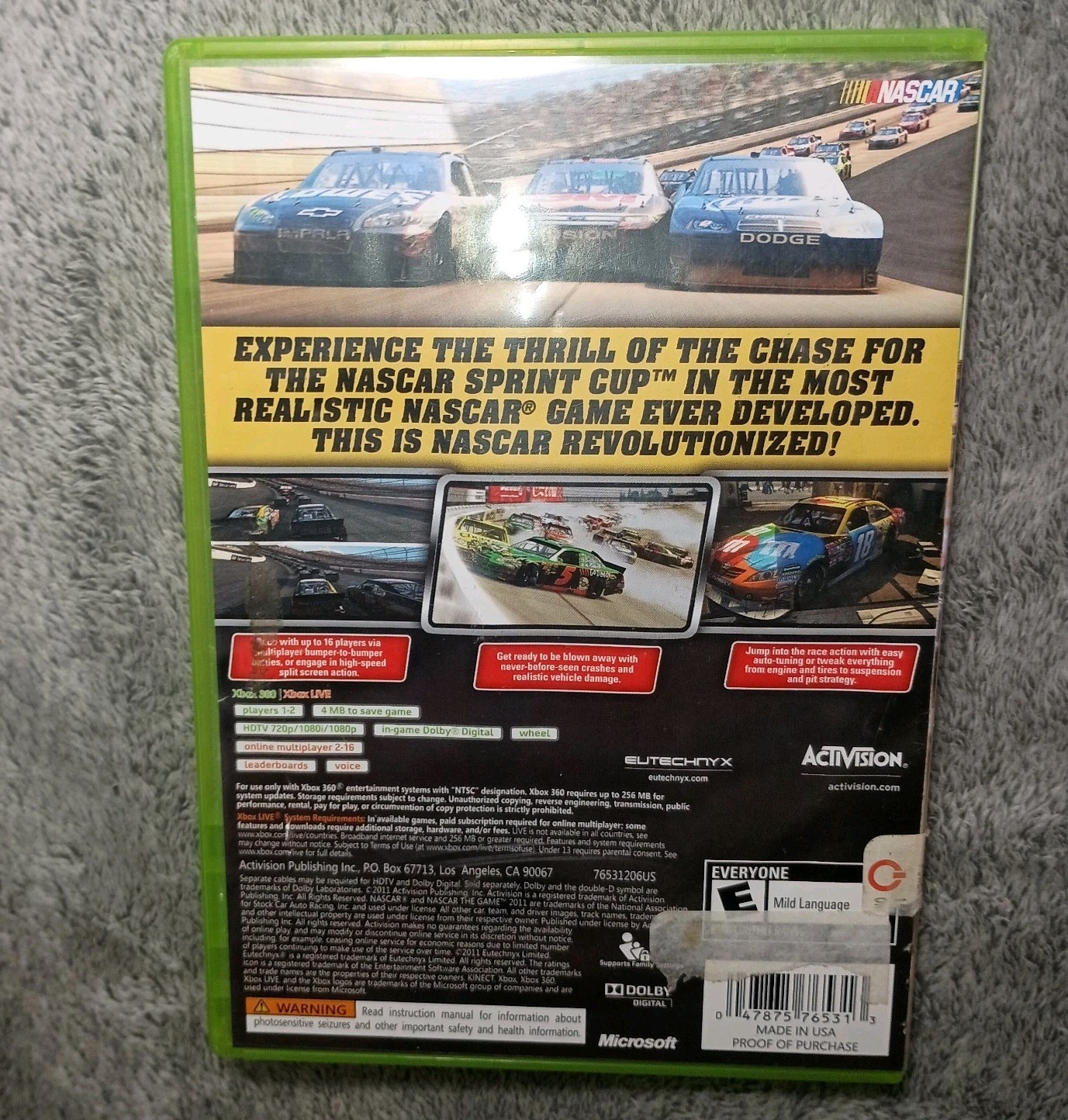 NASCAR The Game 2011 Xbox 360 – Complete In Box W/ Manual CIB Tested Video Game