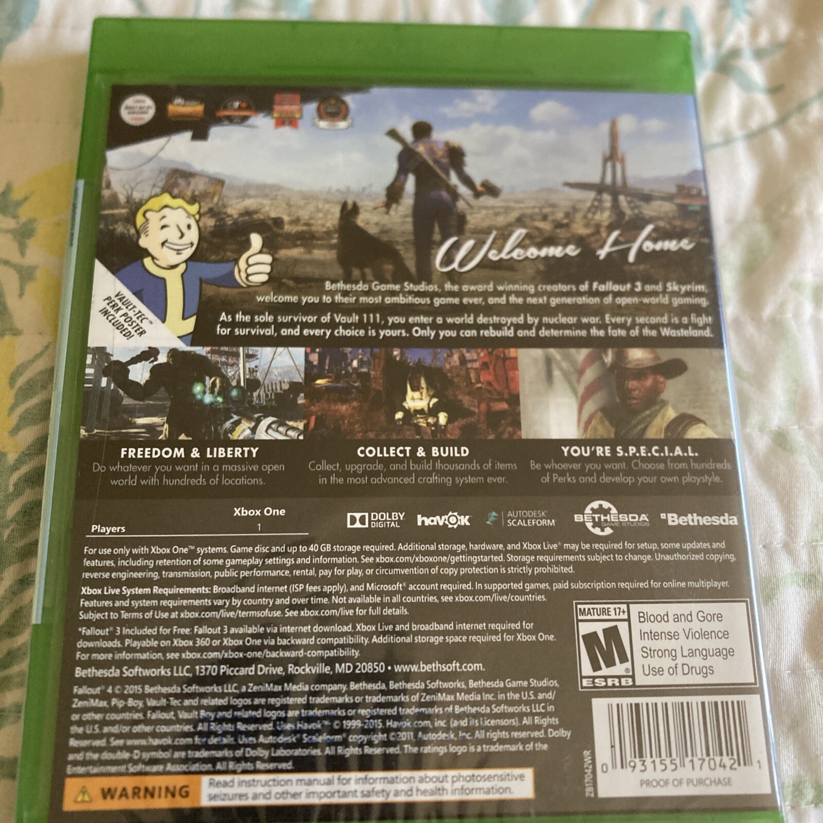Fallout 4 (Pip-Boy Edition) (Xbox One, 2015)