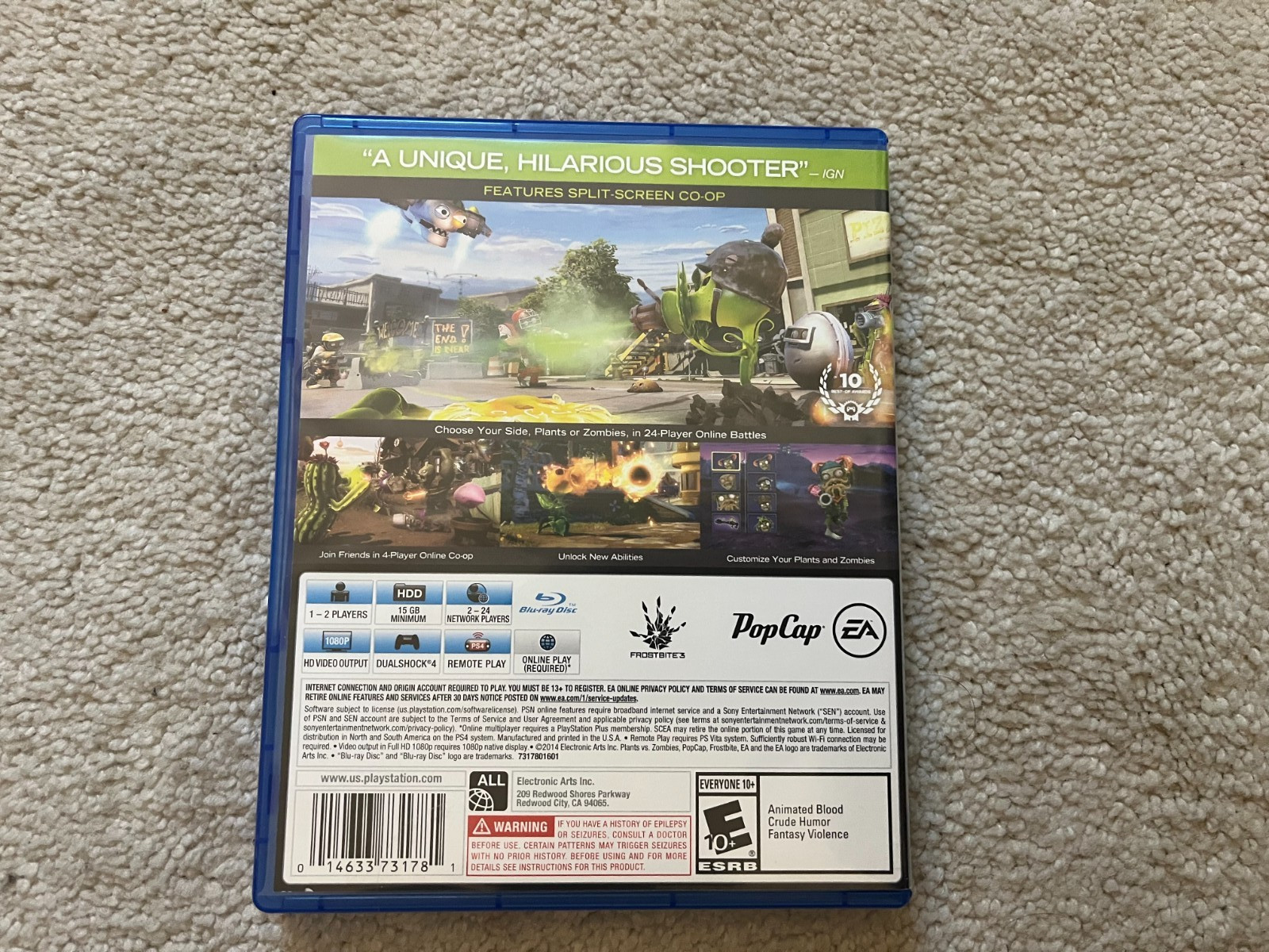 Plants vs. Zombies: Garden Warfare (Sony PlayStation 4, 2014)