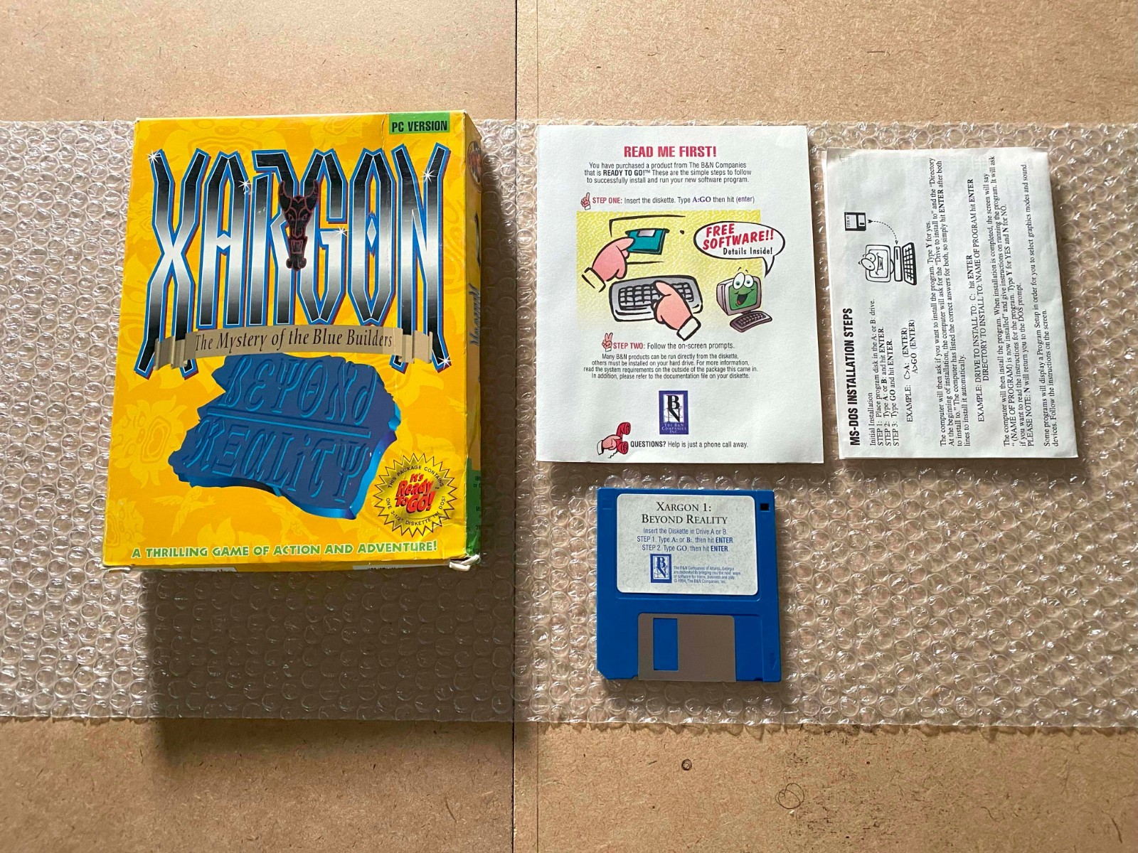 Xargon 1: Beyond Reality (Shareware) (PC 3.5″ Disk, 1994) – COMPLETE / CIB