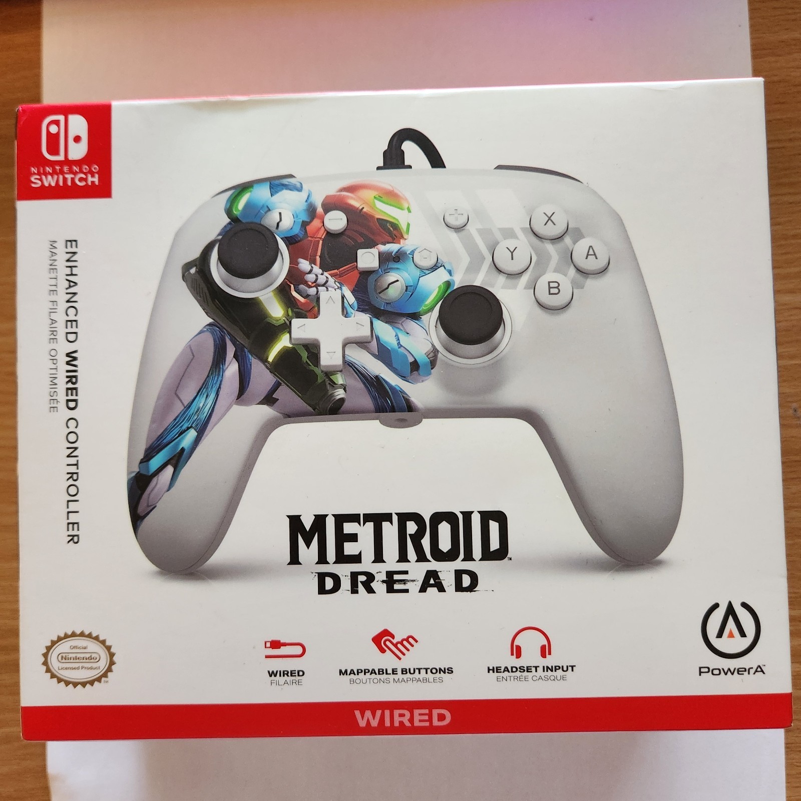 PowerA Enhanced Wired Controller for Nintendo Switch Metroid Dread New & Sealed!