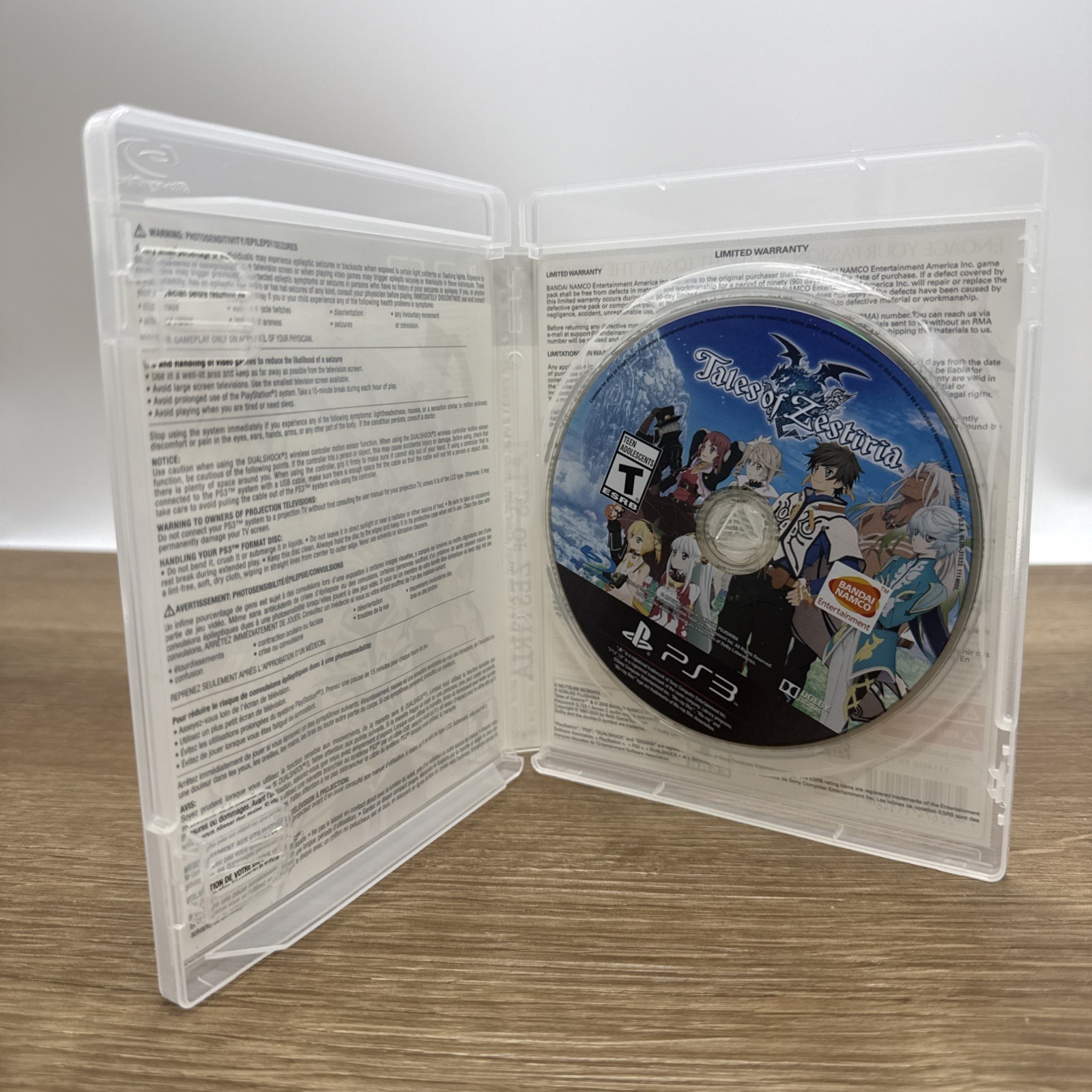 Bandai Namco Tales of Zestiria PS3 RPG 2015 NTSC T Teen Multiplayer