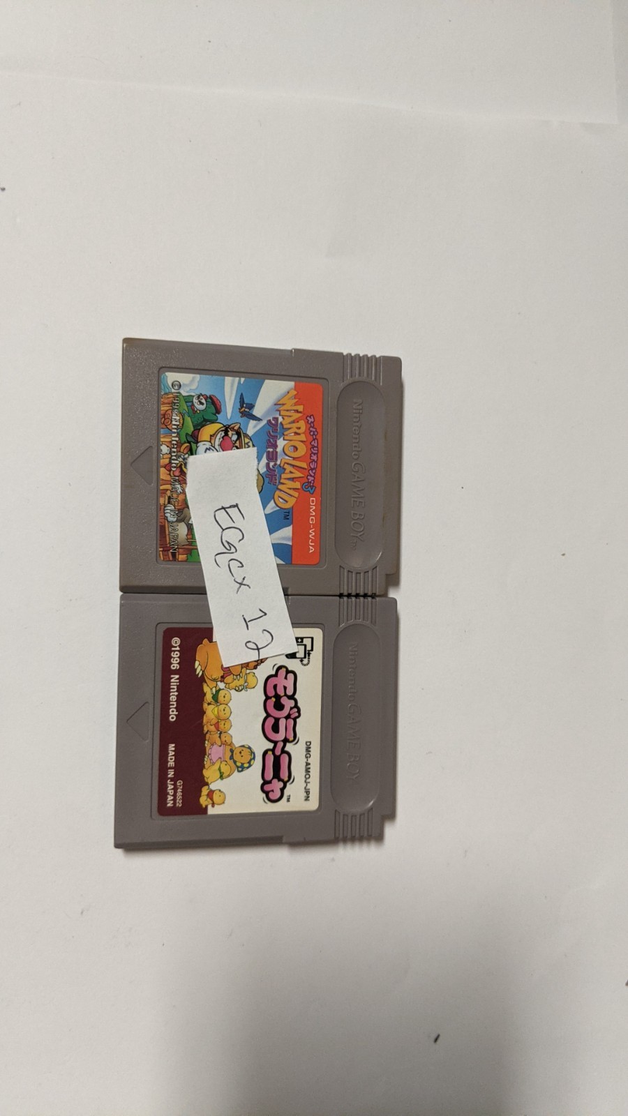Nintendo Game Boy Japanese Lot of 2 – Warioland & Mogura Nya – EGcx12
