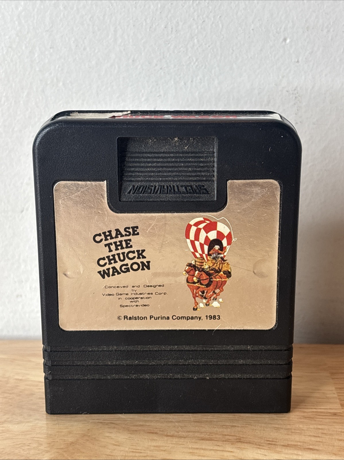 Super Rare CHASE THE CHUCKWAGON Atari 2600 Game Cartridge 1983 Ralston Purina