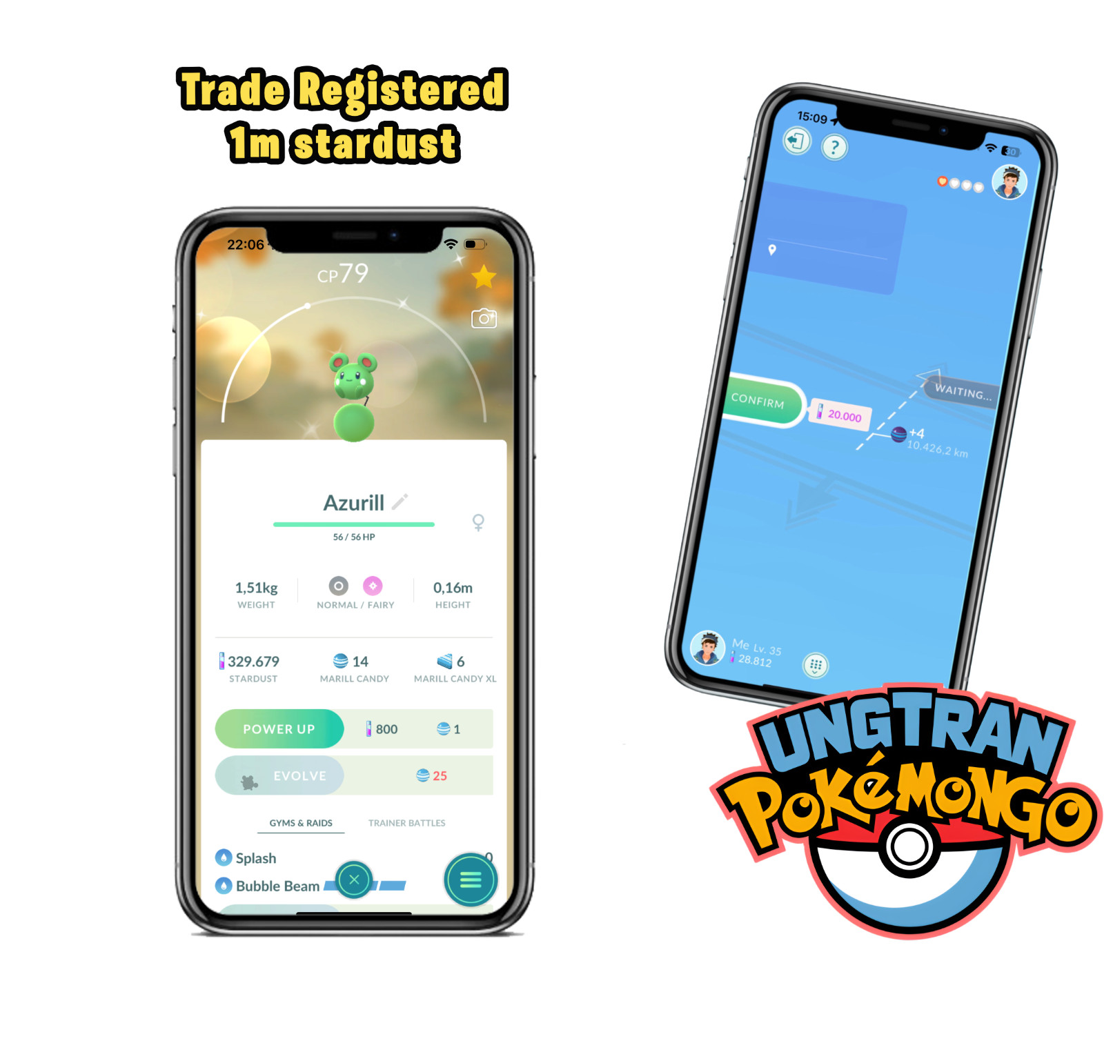 Shiny Azurill – Tr-de 1m stardust