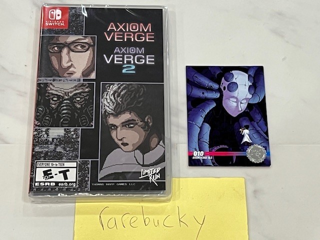 Axiom Verge 1 & 2 Double Pack (Nintendo Switch) NEW SEALED MINT W/CARD RARE LRG!