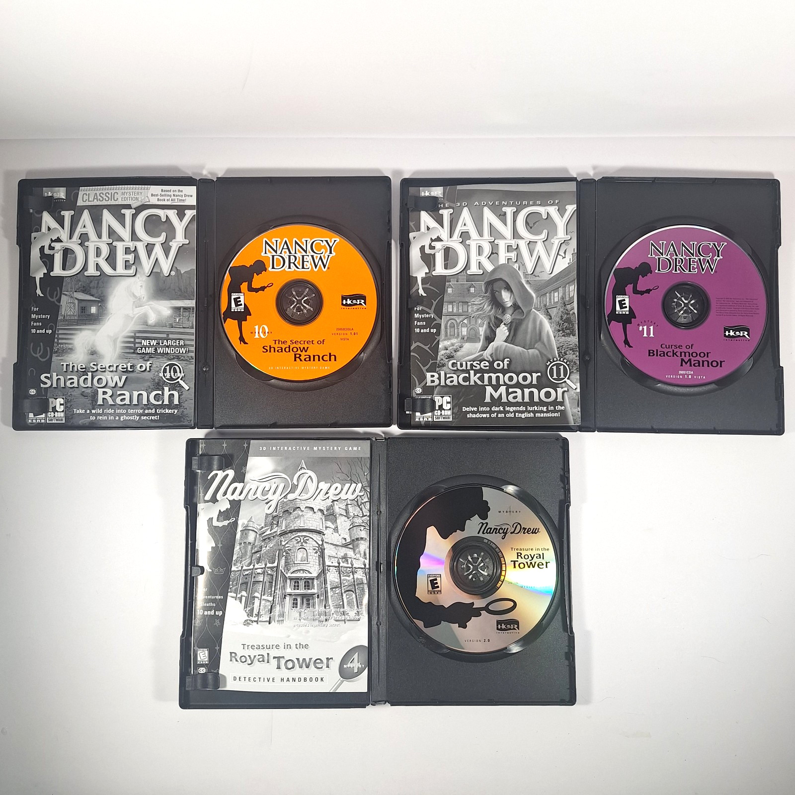 Nancy Drew PC Games Lot Collector’s Edition Tin, Triple Threat 1 and 2, Ultimate