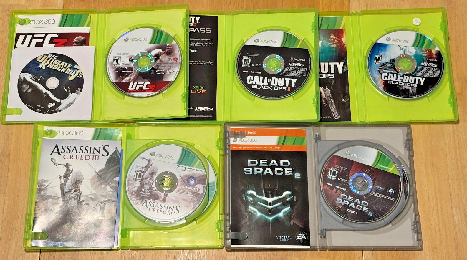 Xbox 360 Mixed Action & Sports Game Lot (5 Titles Total) – Pre-Owned