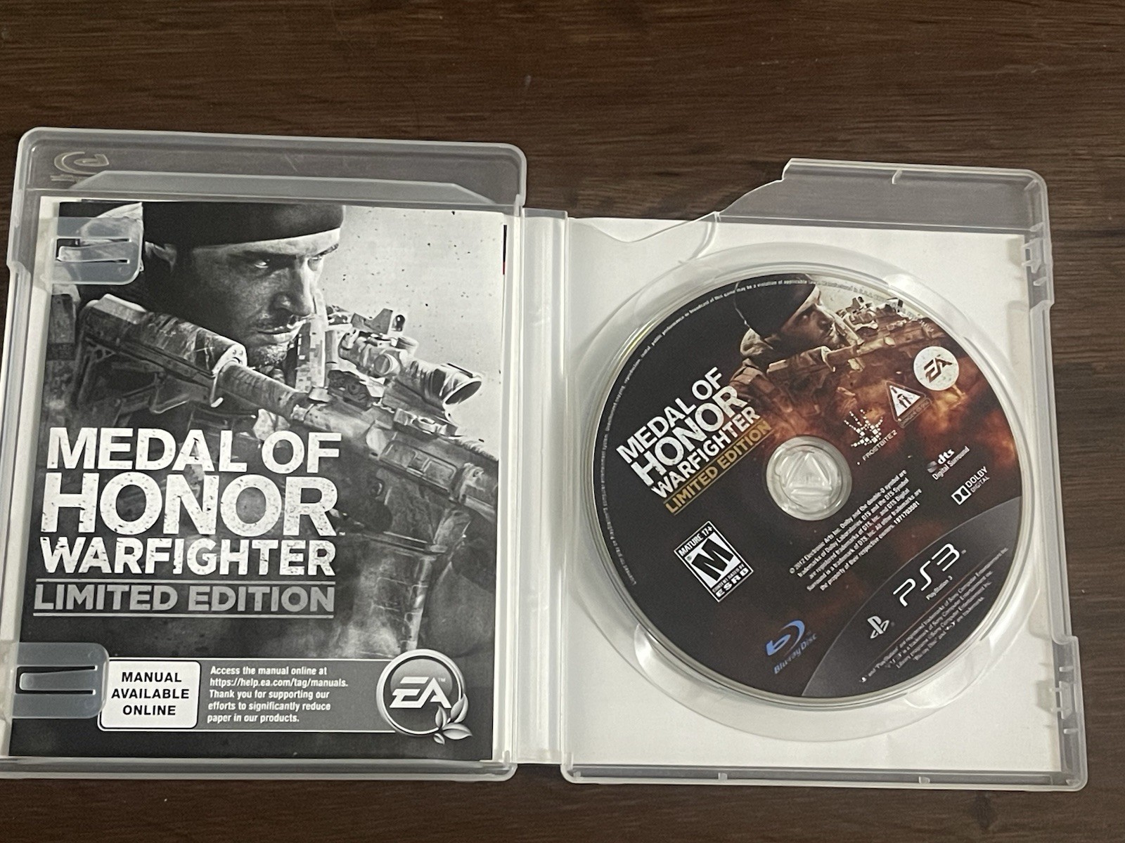 Medal of Honor Warfighter Limited Ed (PlayStation 3, PS3) Broken case!