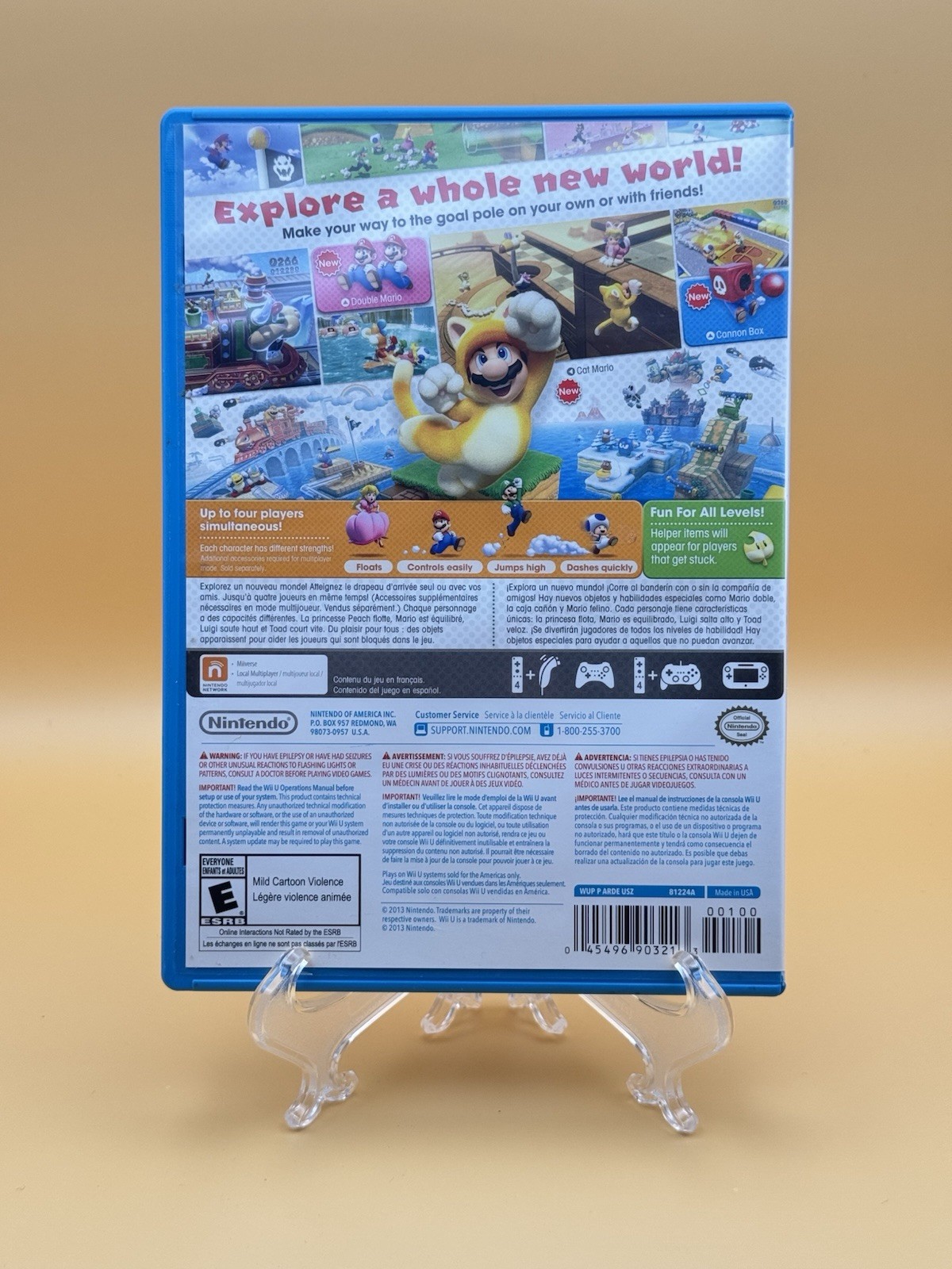 Super Mario 3D World (Nintendo Wii U 2013) Fast Shipping