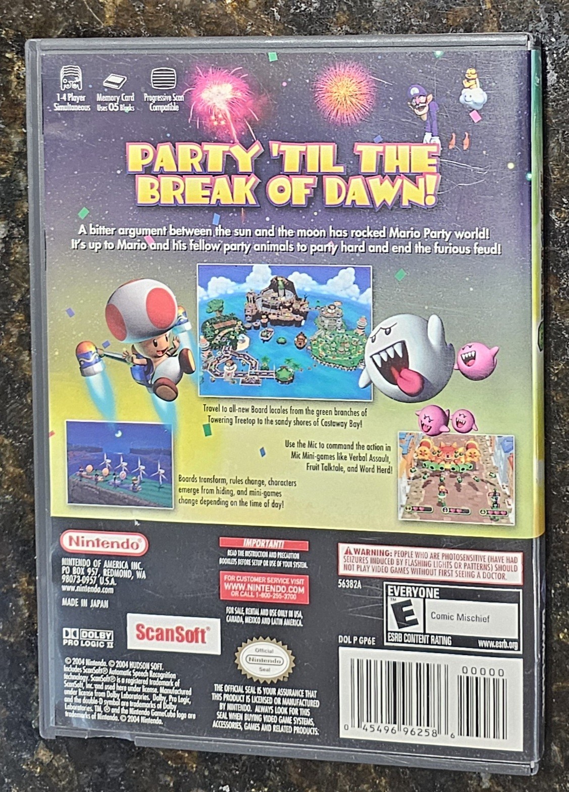 Mario Party 6 Nintendo Gamecube Complete CIB W/ Case Manual & Inserts