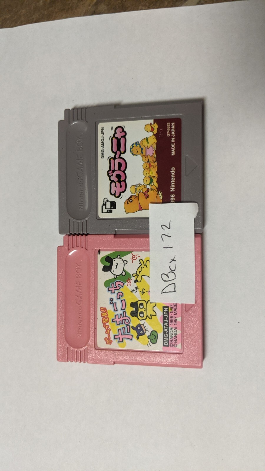 Nintendo Game Boy Japanese Lot of 2 – Tamagotchi Pink & Mogura Nya – DBcx172