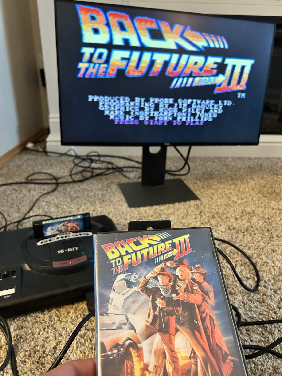 Back to The Future Part III Sega Genesis Cartridge 1991 Tested Works + Clean Box